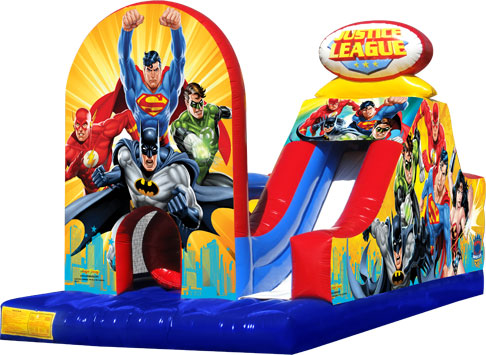 justice league obstacle course - super hero -  - bouncy castle rentals - toronto
